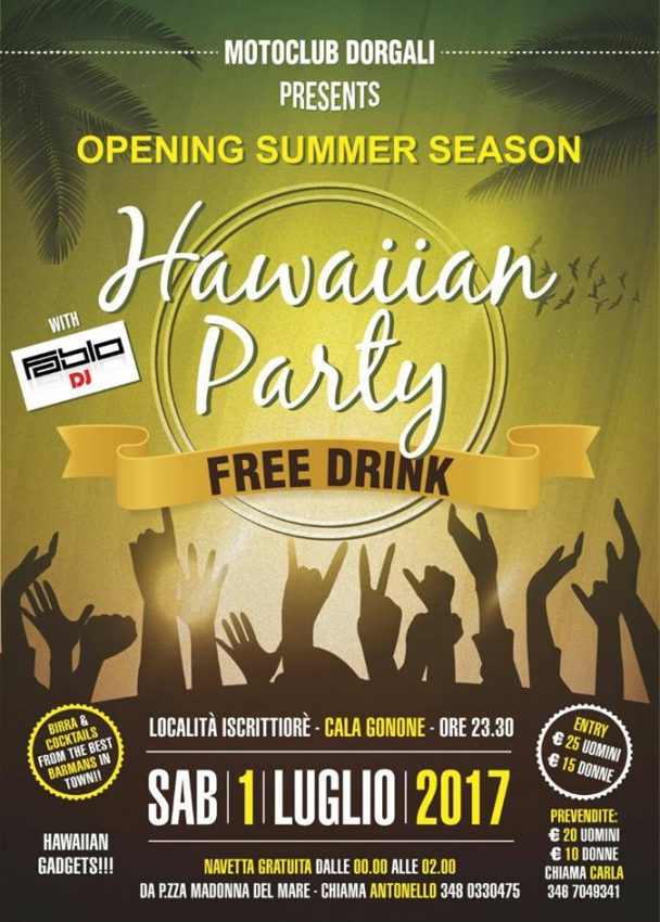 Hawaiian Party – Free Drink – 1 luglio 2017 Hawaiian Party – Free Drink – 1 luglio 2017