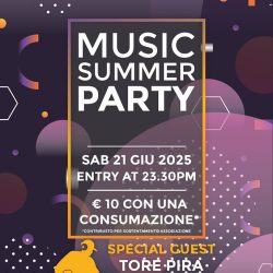 MUSIC SUMMER PARTY – Sabato 21 giugno 2025 – Loc. Iscrittiorè Cala Gonone